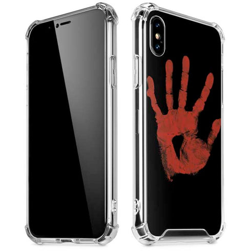 Bloody Handprint iPhone XS Max Clear Case
